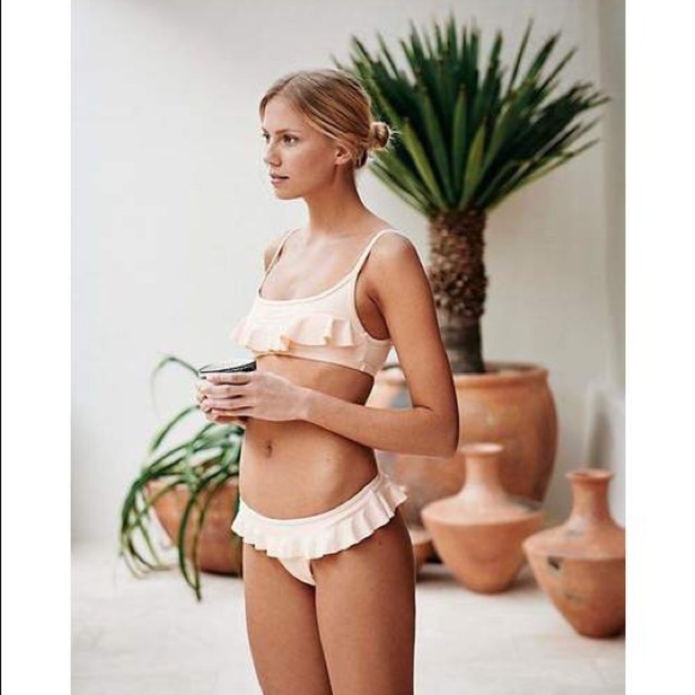 Free People GNASH frilla bikini top
